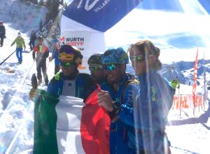 Staffetta azzurra campione del mondo di scialpinismo - Foto da Facebook