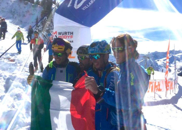 Staffetta azzurra campione del mondo di scialpinismo - Foto da Facebook