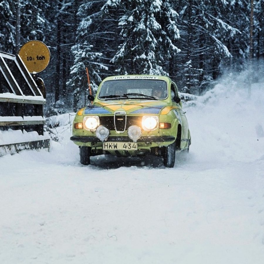 La Saab 96 V4 al Rally di Svezia