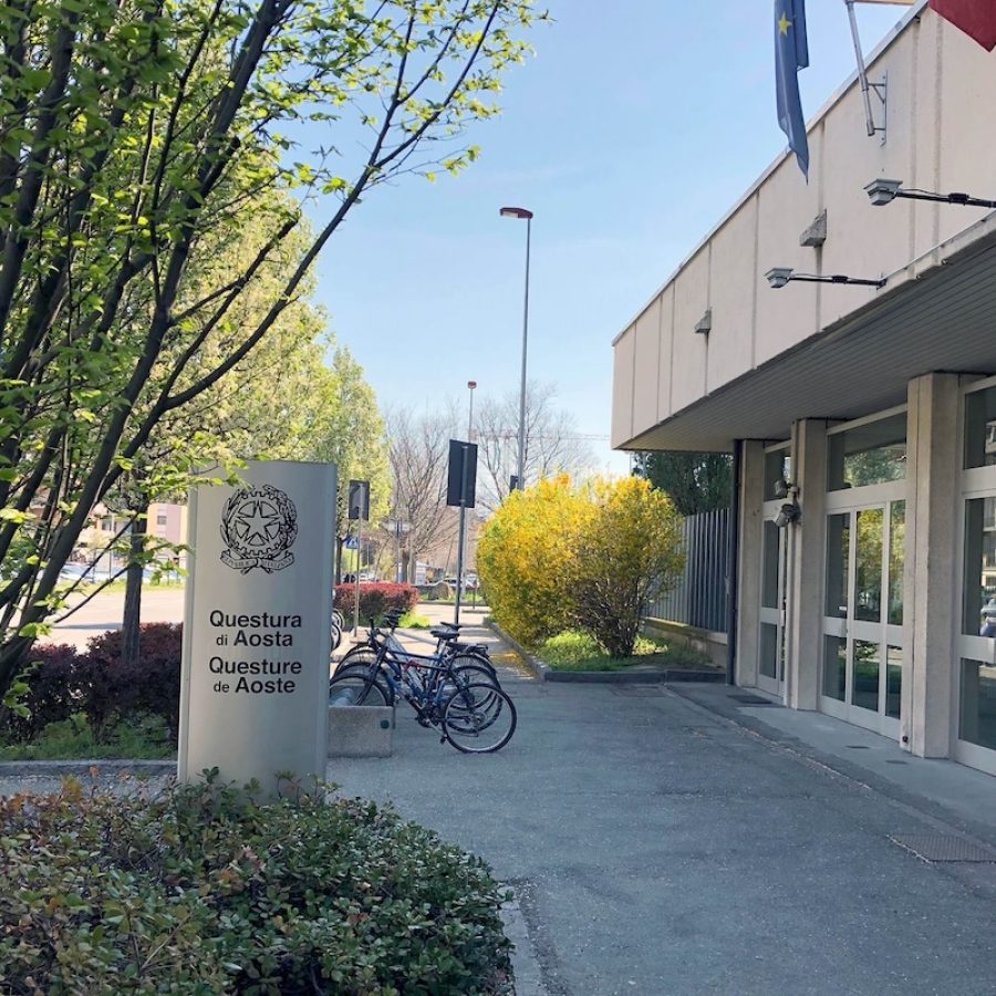 La Questura di Aosta - Foto Facebook