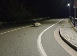 Caduta massi Verrès - foto vigili del fuoco volontari verrès