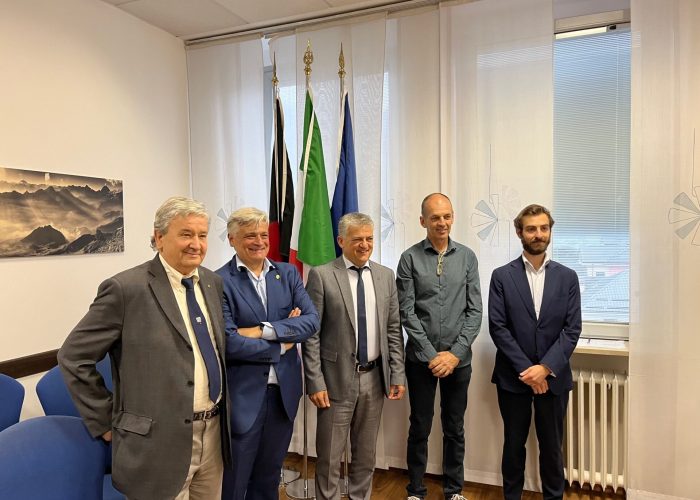 Giancarlo Giachino, Luciano Caveri, Luigi Bertschy, Bruno Domaine ed Emanuele Galletto