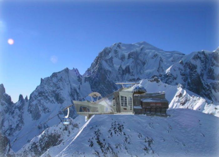 Il progetto delle nuove funivie del Monte Bianco