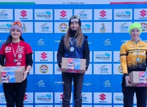 Axelle Vicari sul podio del Suzuki Winter Triathlon a Predazzo