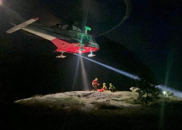 Il Soccorso alpino valdostano in una azione notturna