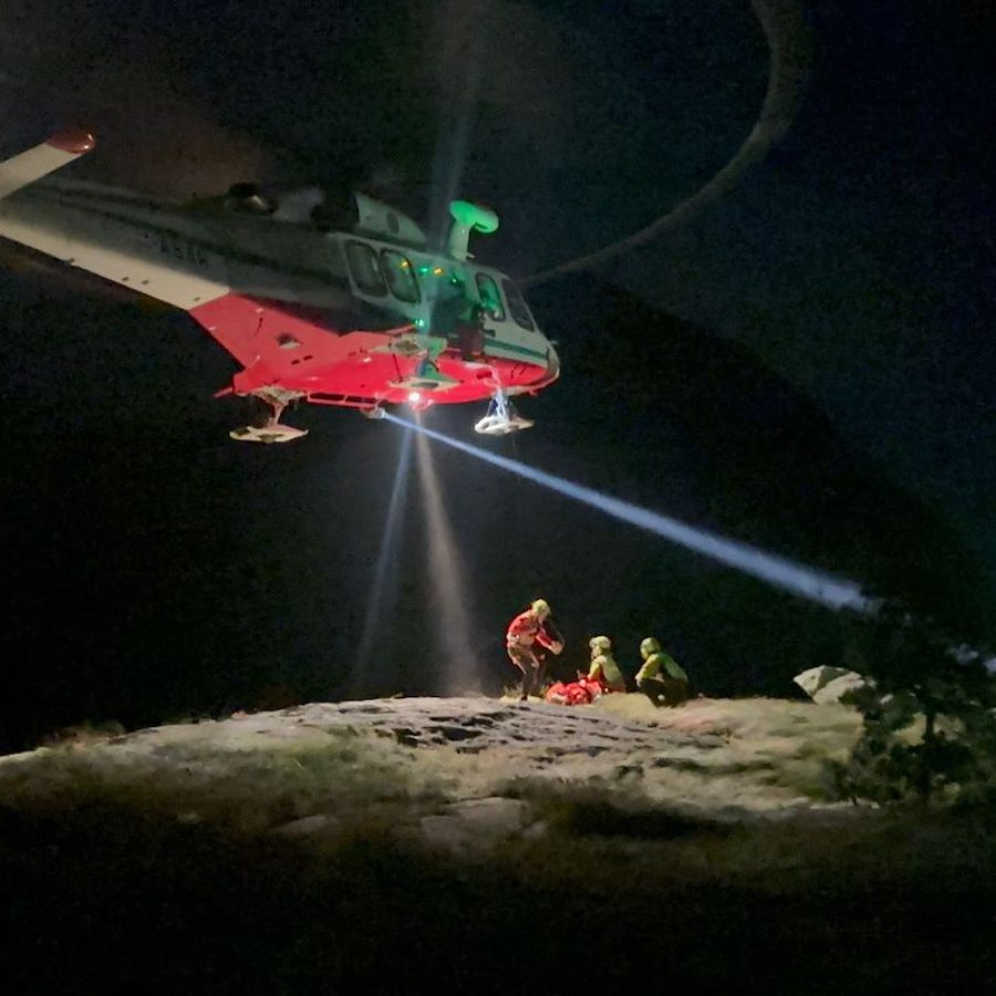 Il Soccorso alpino valdostano in una azione notturna