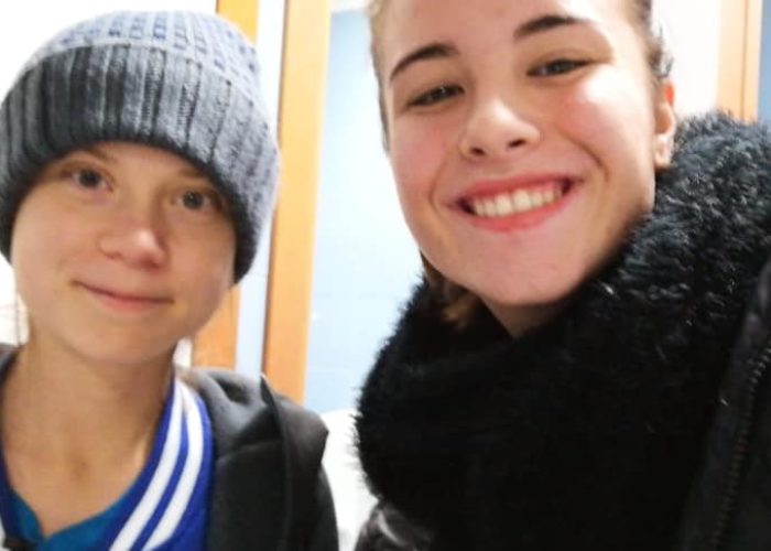 Greta Thunberg con Chiara Girola