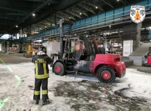 Incendio muletto Cogne