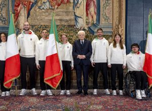 Il Presidente della Repubblica, Sergio Mattarella, ha ricevuto al Quirinale gli atleti italiani in partenza per i Giochi Olimpici e Paralimpici di Milano-Cortina 2026.
