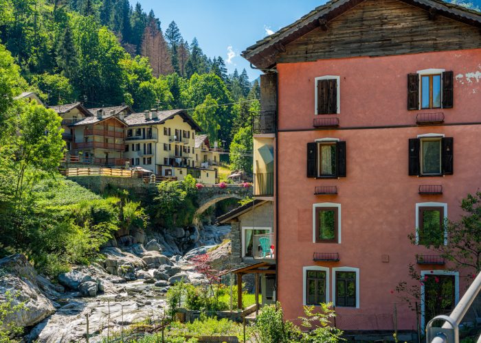 The beautiful village of Frassiney in the Champorcher Valley Aosta Valley, northern Italy