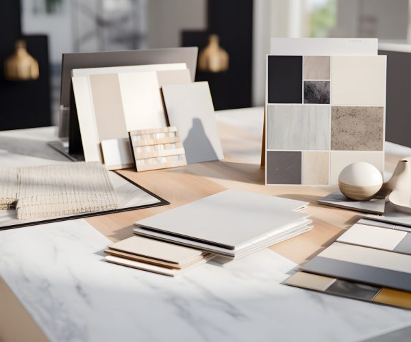 Kitchen bathroom tiles showroom display of new tiling option for floors and walls for home building improvement works