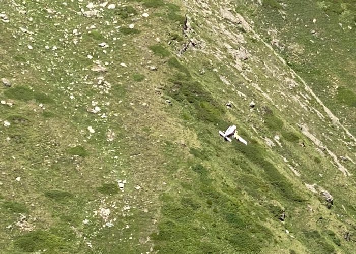 Aereo precipitato zona Frassati