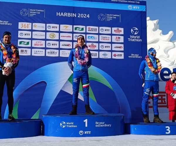 Alessandro Saravalle podio Winter Triathlon cup foto Fitri