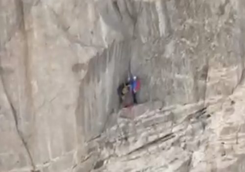 Alpinisti bloccati Dente del Gigante