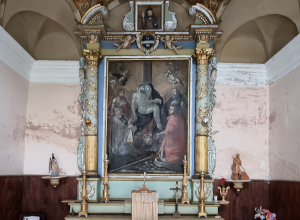 Altare della Cappella di San Bernardo loc Chez Norat nel Comune di Allein