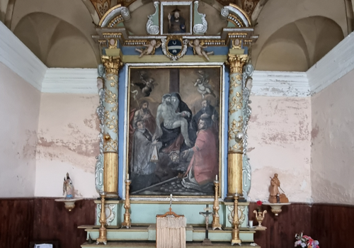Altare della Cappella di San Bernardo loc Chez Norat nel Comune di Allein