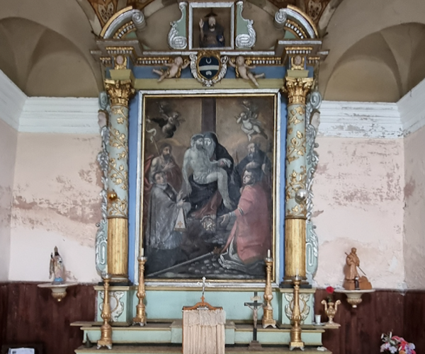 Altare della Cappella di San Bernardo loc Chez Norat nel Comune di Allein