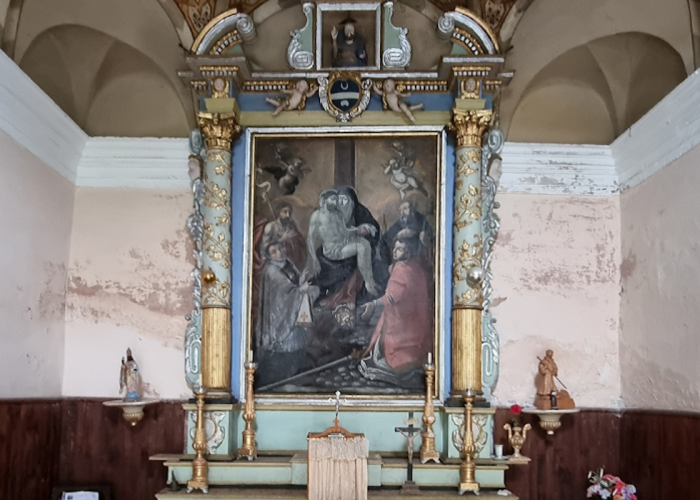 Altare della Cappella di San Bernardo loc Chez Norat nel Comune di Allein