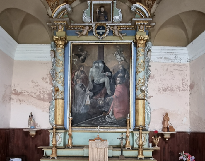 Altare della Cappella di San Bernardo loc Chez Norat nel Comune di Allein