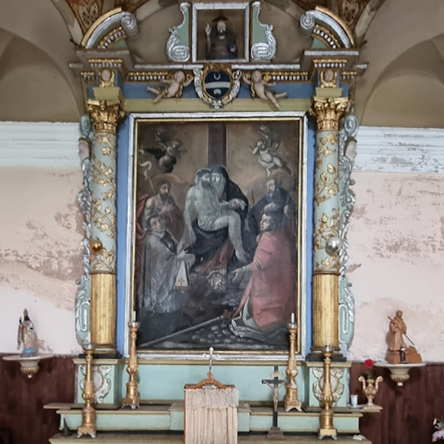 Altare della Cappella di San Bernardo loc Chez Norat nel Comune di Allein