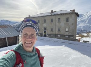 Amy Sproston davanti alla Cantina