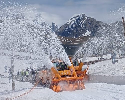 Anas SS apertura al traffico Piccolo San Bernardo frese al lavoro