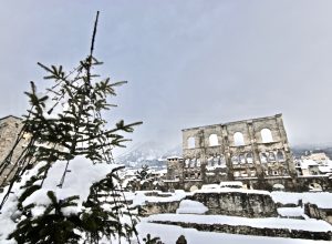 Aosta sotto la neve