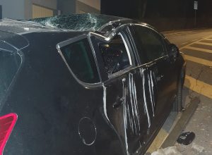 Auto danneggiata Courmayeur