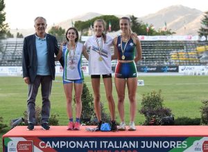 Axelle Vicari sul podio dei Campionati italiani juniores di Rieti
