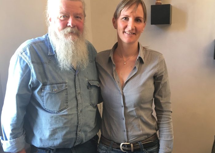 il Babbo Natale Muzio Gerbore insieme a Jeannette Bondaz