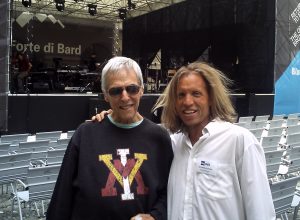 Carlo Benvenuto con Burt Bacharach al Forte di Bard