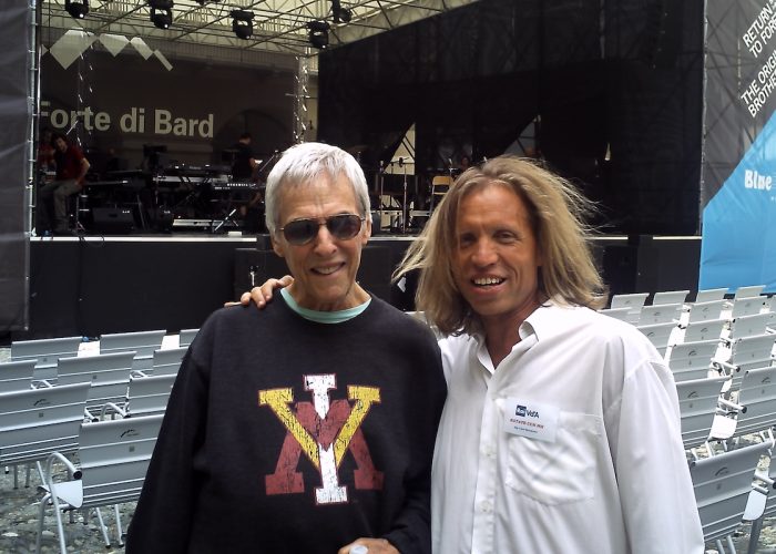Carlo Benvenuto con Burt Bacharach al Forte di Bard