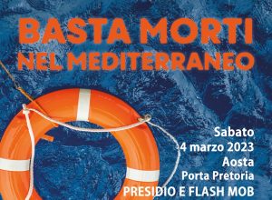 Basta morti nel Mediterraneo - Flash mob