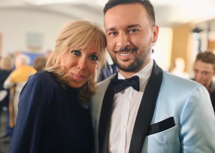 Brigitte Macron e Fabio Porliod