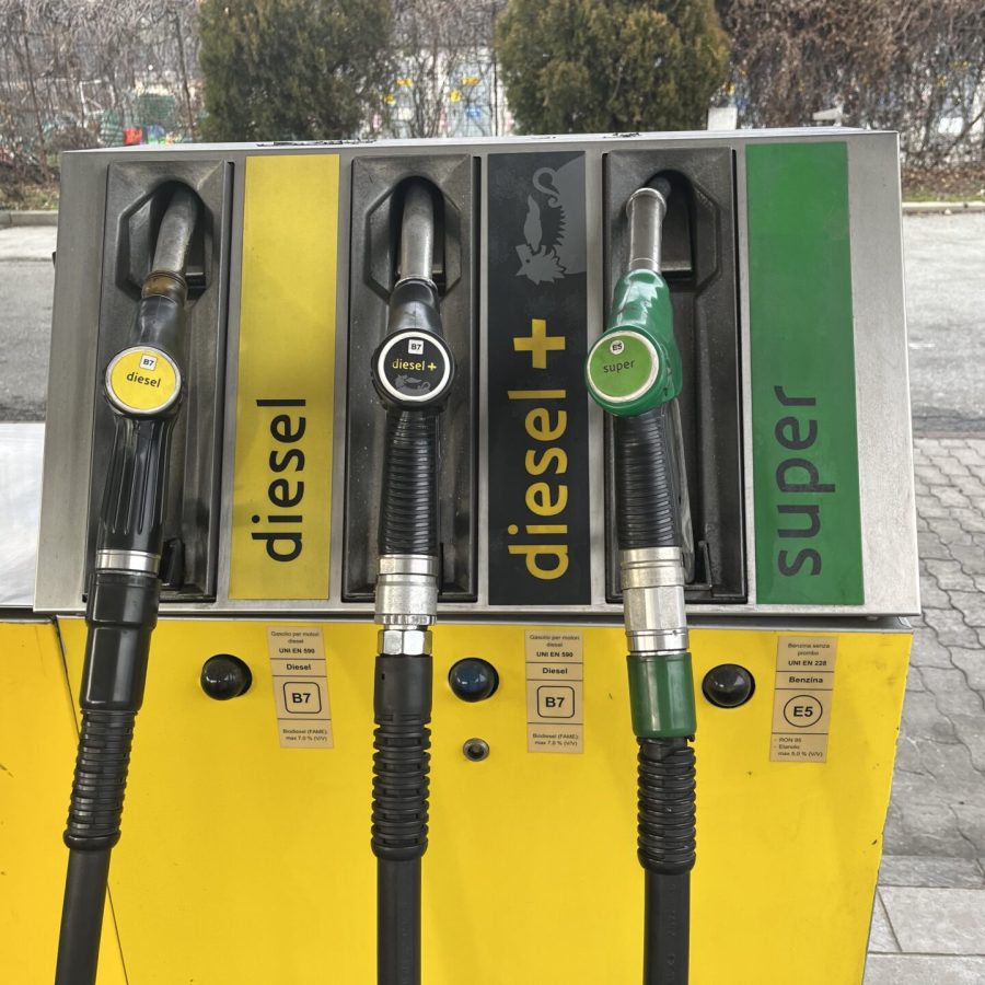 Le pompe di gasolio e benzina verde