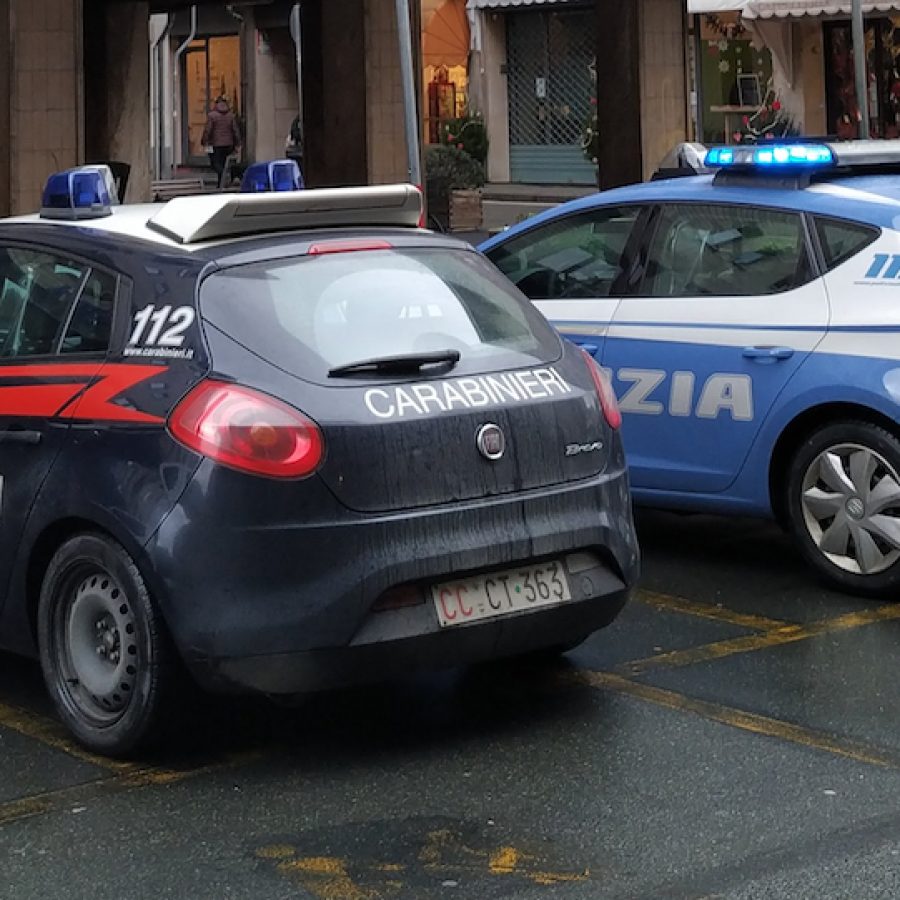 Equipaggi di Carabinieri e Polizia (foto d'archivio).