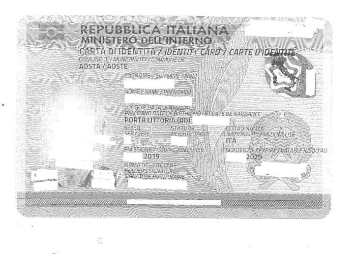 Carta identità Porta Littoria