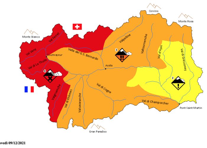 Carta pericolo valanghe