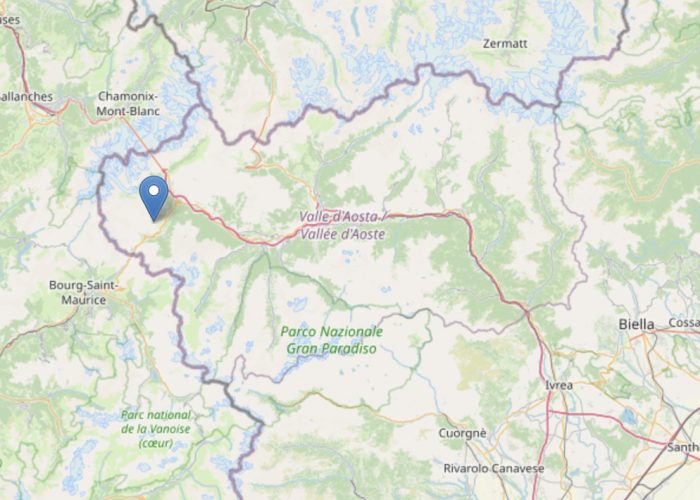Scossa terremoto Valle d'Aosta