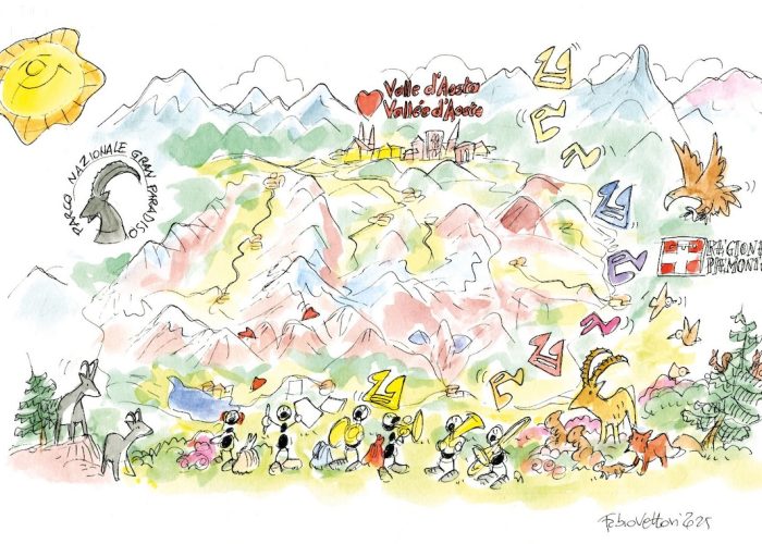 Cartolina Fabio Vettori per Musica nel Gran Paradiso