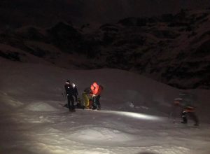 L'intervento di soccorso in Valnontey.