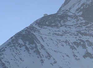 La zona ove l'uomo è precipitato (foto di Air Zermatt).