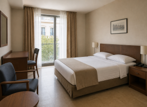 camera albergo - immagine creata con l'AI