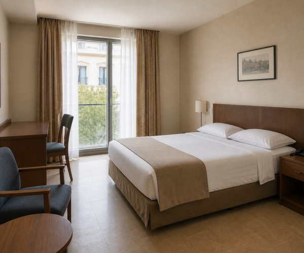 camera albergo - immagine creata con l'AI