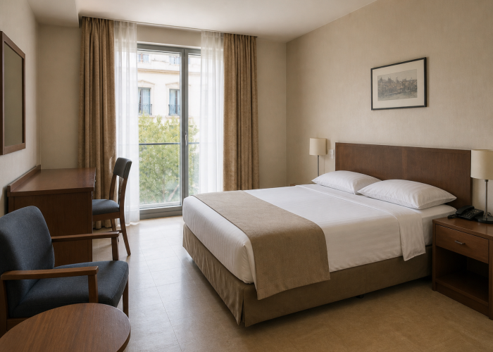 camera albergo - immagine creata con l'AI