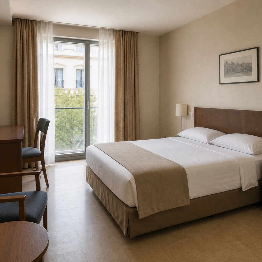 camera albergo - immagine creata con l'AI