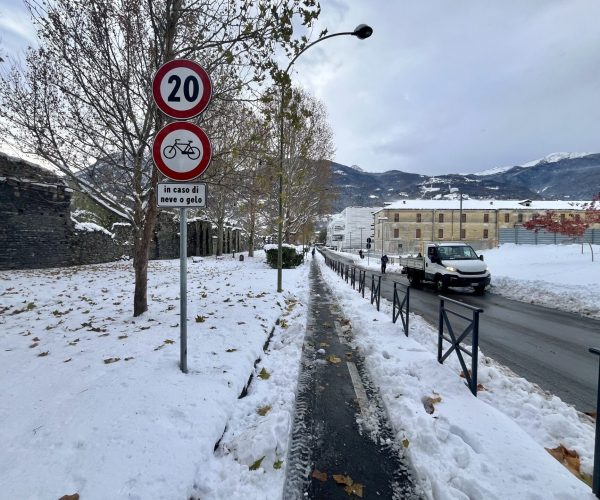 Ciclabile neve Aosta