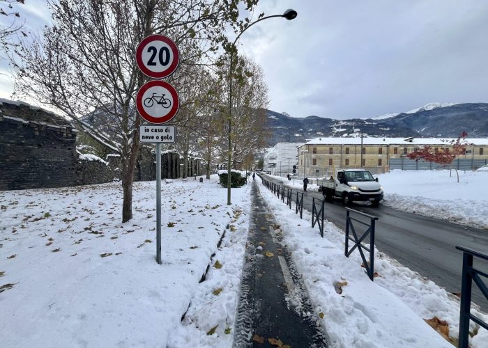 Ciclabile neve Aosta