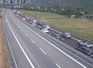 La A5 all'altezza di Verrès
