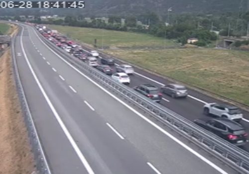 La A5 all'altezza di Verrès